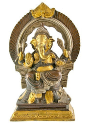 3 tone lord ganesh brass statue - JOY - Journey Of You - Spiritual, Holistic, Empowering