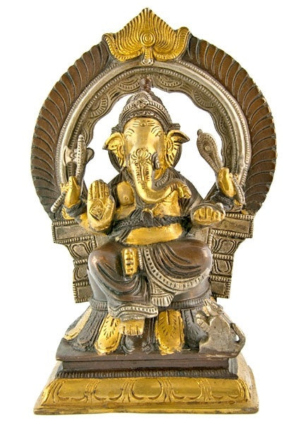 3 tone lord ganesh brass statue - JOY - Journey Of You - Spiritual, Holistic, Empowering