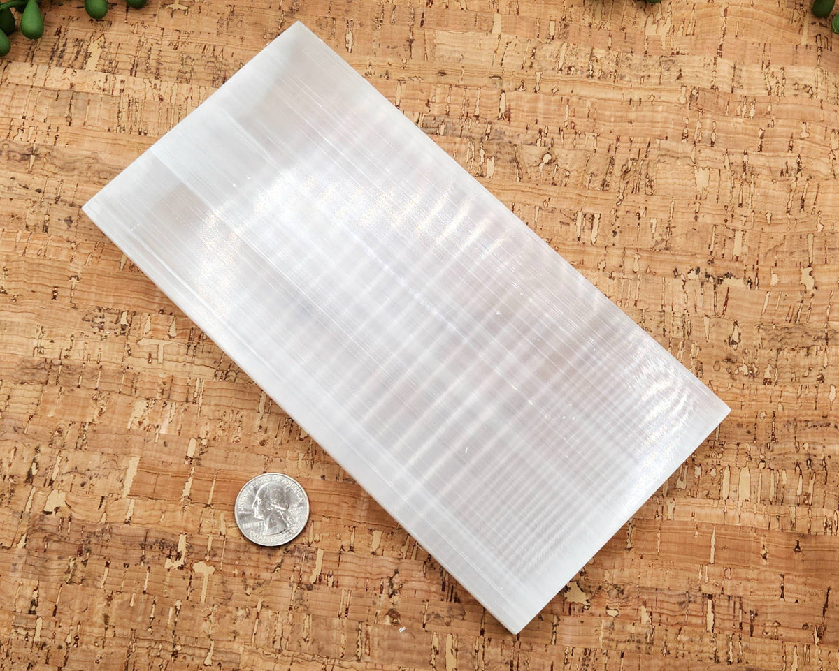 Selenite Charging Bar/Plate - Plain - Approx. 20 x 10 x 1cm