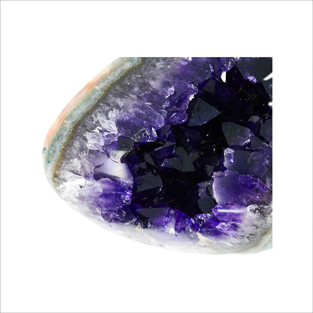 Purple Amethyst Geode: Healing Crystal Decor