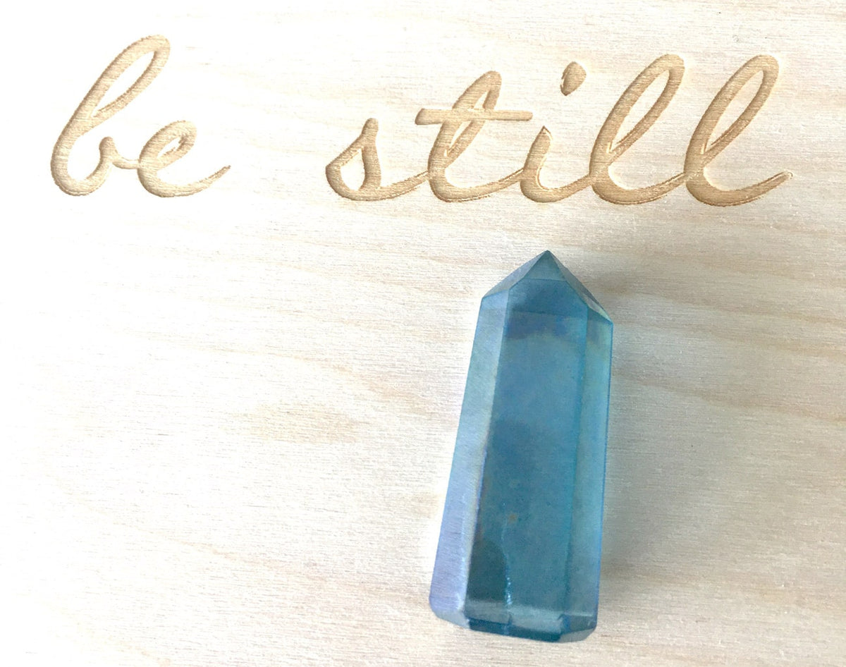 Aqua Aura Stone - JOY - Journey Of You - Spiritual, Holistic, Empowering