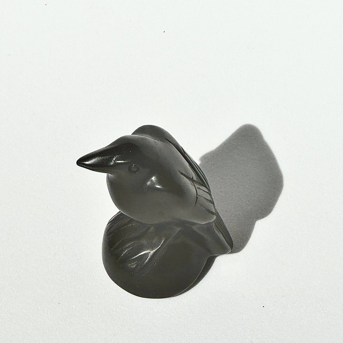 Black Obsidian Raven Carving – Totem for Ancient Wisdom and Protection
