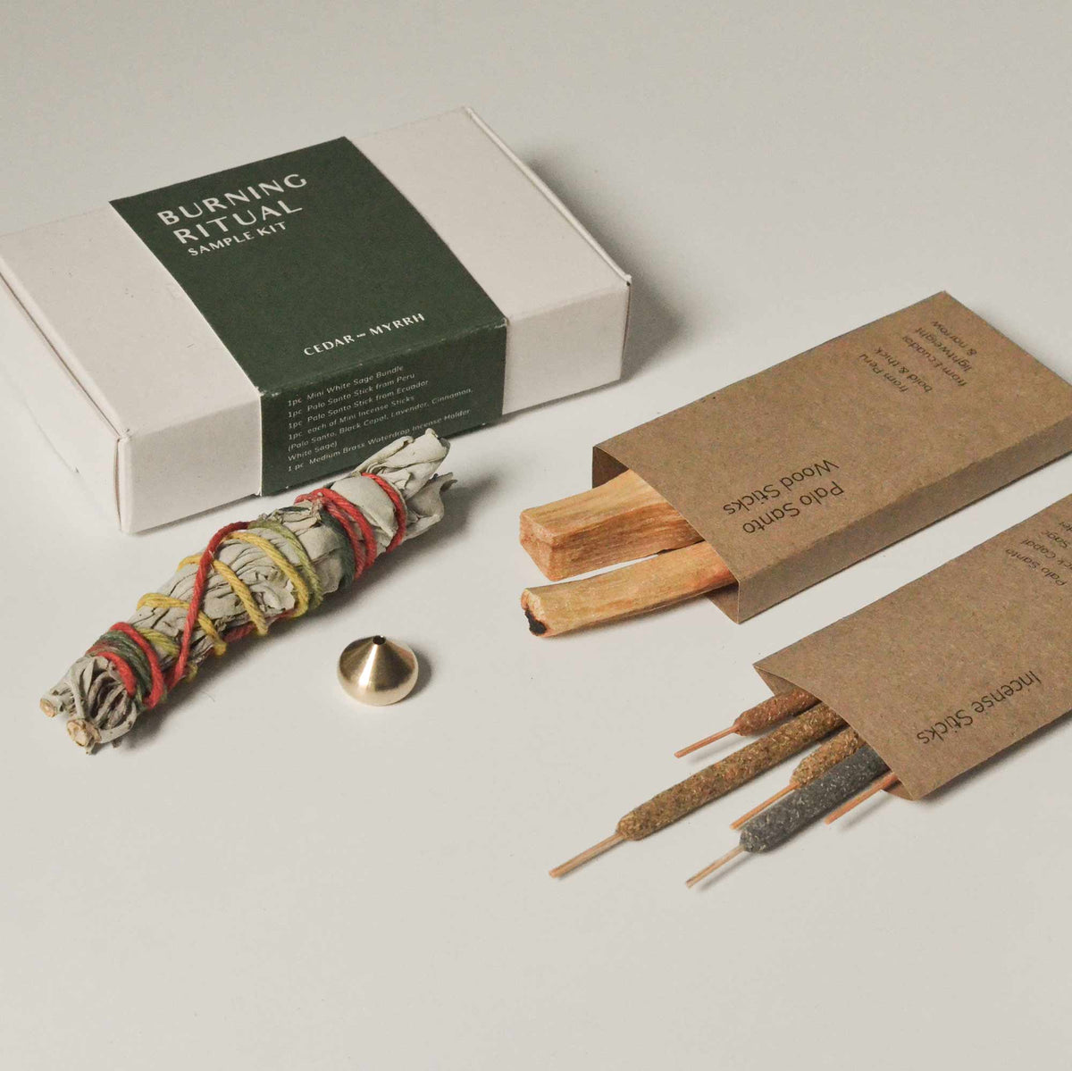 Smudging Ritual Sample Kit – Sage, Palo Santo and; Incense Starter Set