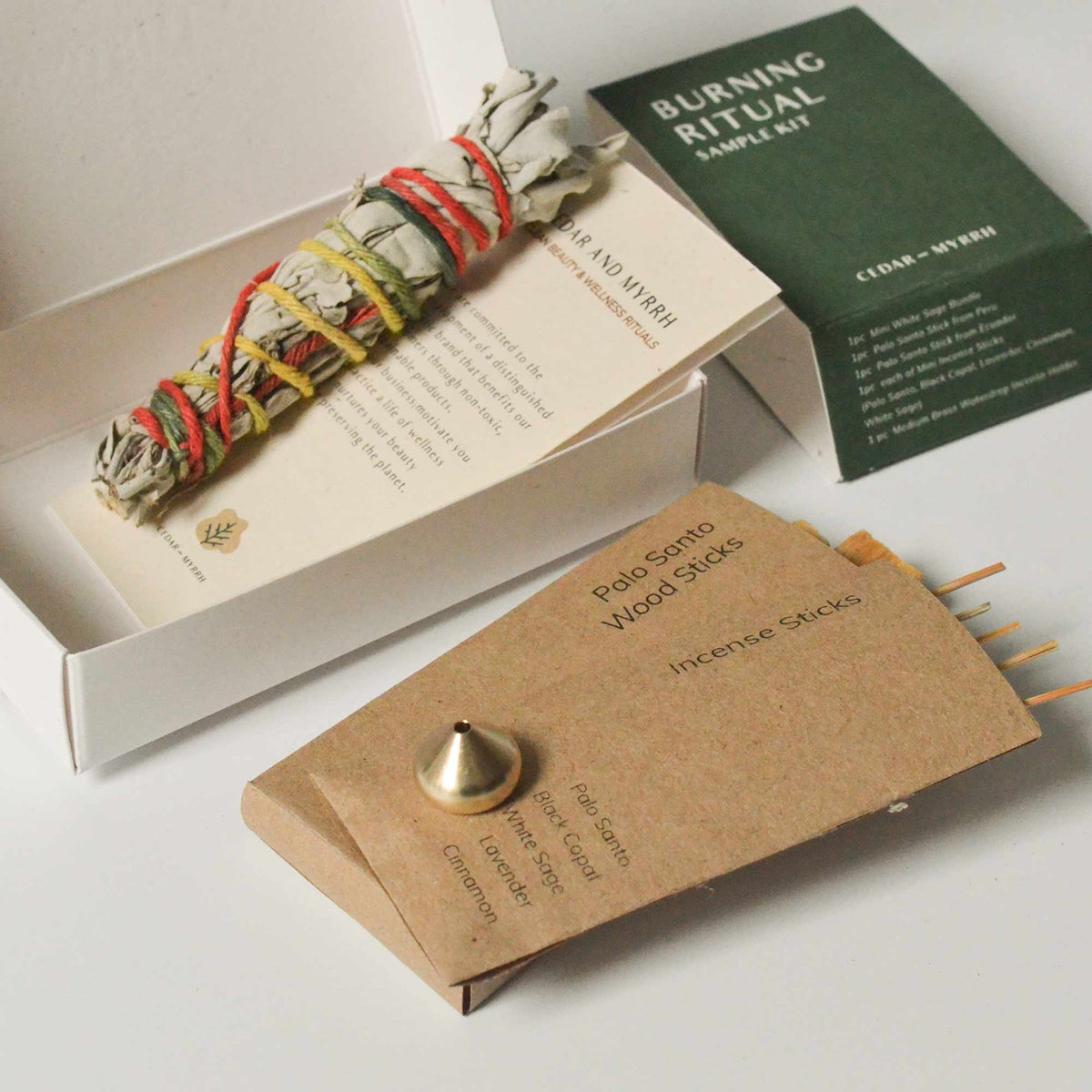 Smudging Ritual Sample Kit – Sage, Palo Santo and; Incense Starter Set