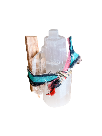 CLEARING CRYSTAL SMOKE BUNDLES, PALO SANTO, REFRESHING: LOVE - Wildflowers and California White Sage Bundle Sages + Smudges by Liv Rocks Harmony - White Sage + Flowers (type of flower varies) + Selenite Stick Peace - Sage & Lavender + Palo Santo Wood Love - Sage & Roses + Palo Santo + Selenite Stick Clearing - Selenite Stick + Quartz Crystal Point + Palo Santo Wood Abundance - Selenite Tower + Quartz Crystal Point + Palo Santo Wood - Joy - Journey of You