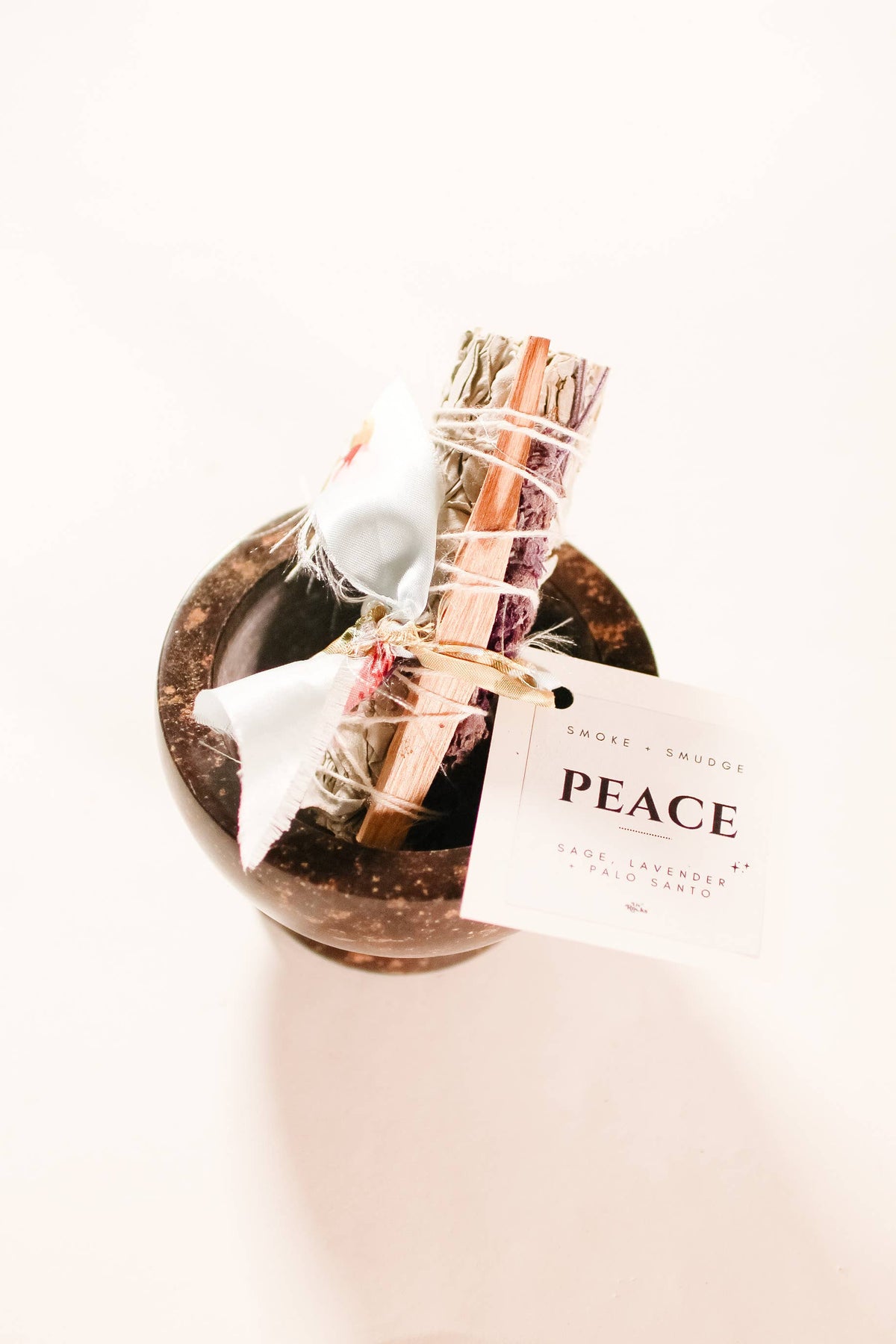 CLEARING CRYSTAL SMOKE BUNDLES, PALO SANTO, REFRESHING: LOVE - Wildflowers and California White Sage Bundle Sages + Smudges by Liv Rocks Harmony - White Sage + Flowers (type of flower varies) + Selenite Stick Peace - Sage & Lavender + Palo Santo Wood Love - Sage & Roses + Palo Santo + Selenite Stick Clearing - Selenite Stick + Quartz Crystal Point + Palo Santo Wood Abundance - Selenite Tower + Quartz Crystal Point + Palo Santo Wood - Joy - Journey of You