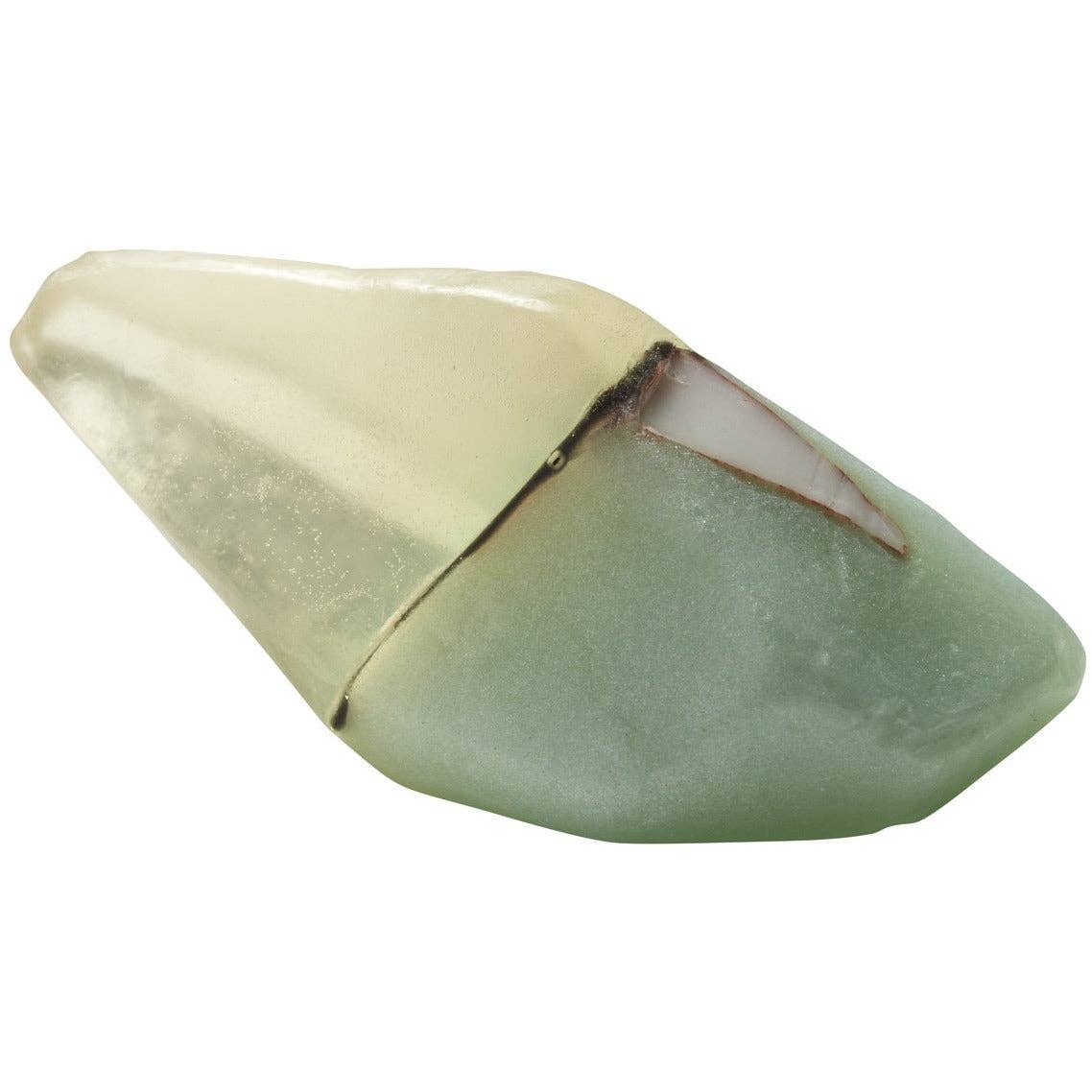 CRYSTAL SOAP - AQUAMARINE - Aquamarine stone - wash and cleanse your skin - treasure of the mermaids - feminine energy - lucky stone - Ingredients Aqua, Sorbitol, Sucrose, Sunflower Oil, Glycerine, Stearic Acid, Coconut Oil, Lemongrass Essential Oil, Propylene Glycol (food grade), Blue 4, Bronze Powder - Joy - Journey of you