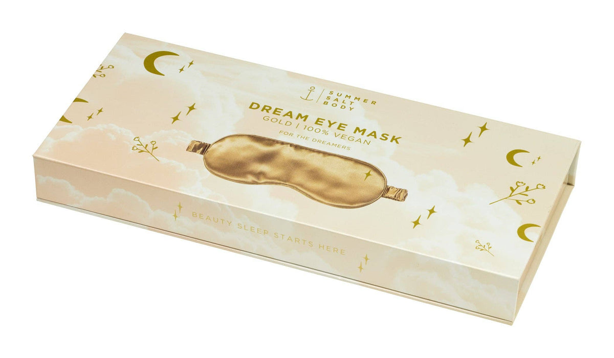 DREAM EYE MASK - GOLD - 100% VEGAN - perfect for the daydreamer - little beauty sleep - protect the delicate skin around your eyes while reducing fine lines, wrinkles and skin impurities - Joy - Journey of you