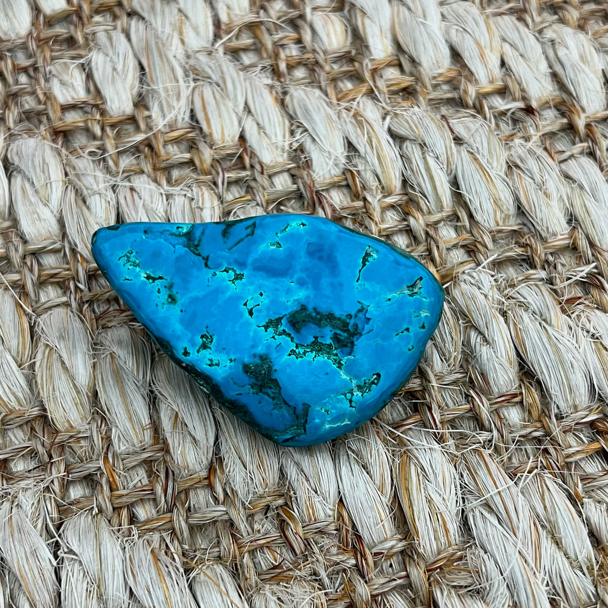 Raw Turquoise Stone: Emotional Grounding & Healing (2" x 1.5")