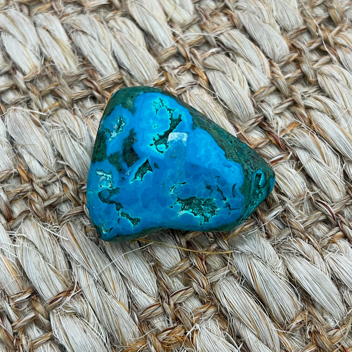 Raw Turquoise Stone: Emotional Grounding & Healing (2" x 1.5")