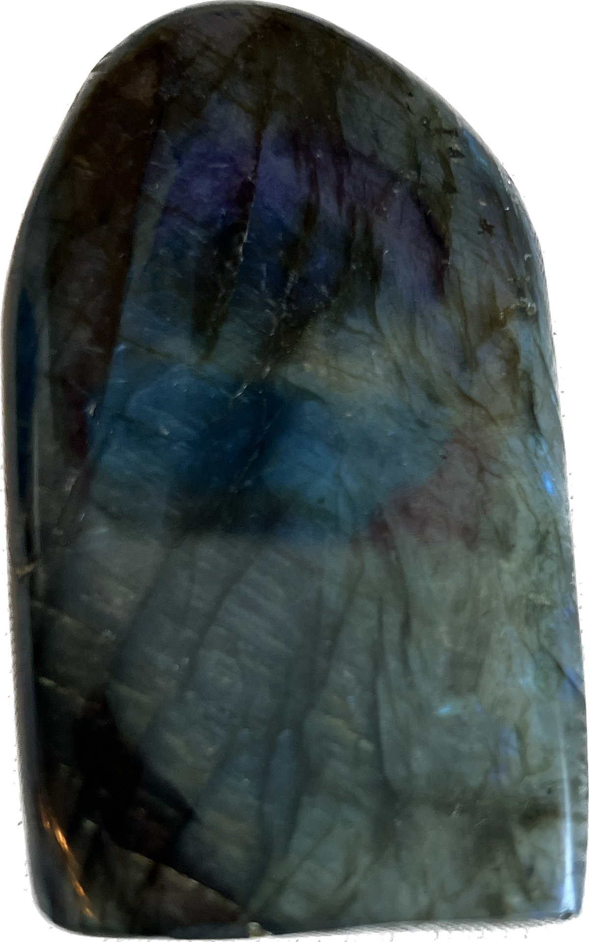 Iridescent Labradorite Stone: Healing Crystal (4” x 2”)