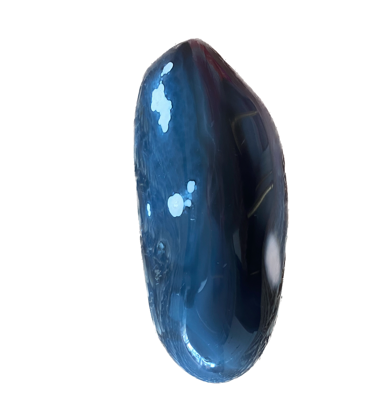 ORCA AGATE FREE FORM - LARGE -  Named for its black/grey/white pattern resembling an Orca, or sometimes called Ocean Agate/Blue agate for its ocean tones, this stone is incredibly soothing - healing stone on Earth than an agate - There many different types of agates.