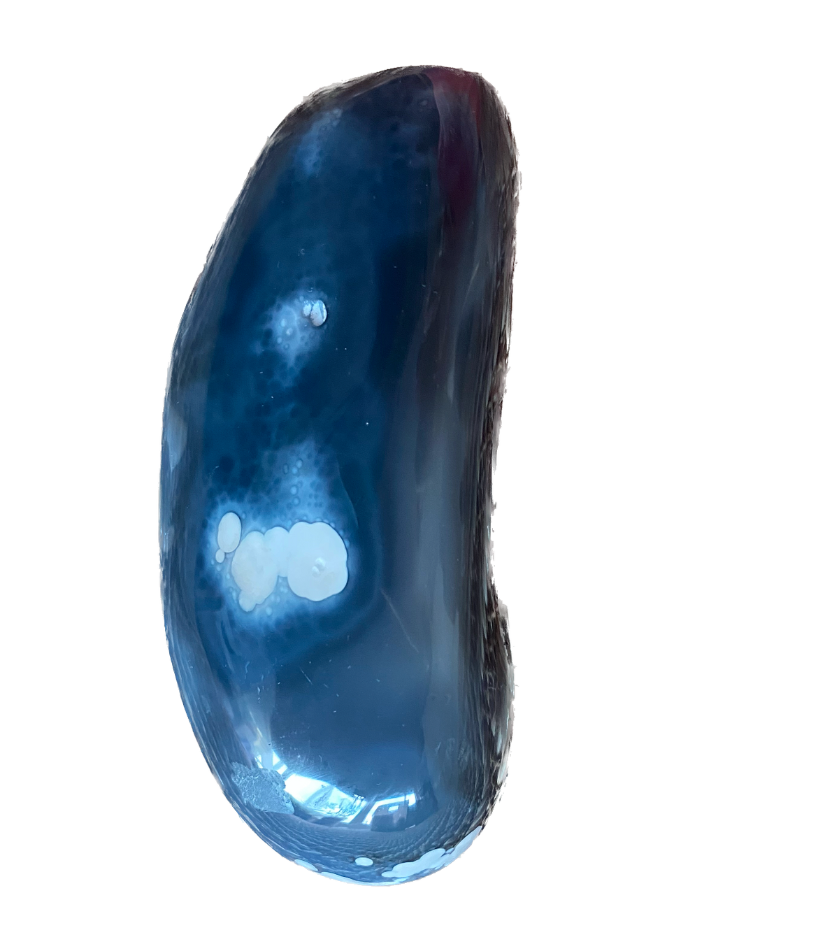 ORCA AGATE FREE FORM - LARGE -  Named for its black/grey/white pattern resembling an Orca, or sometimes called Ocean Agate/Blue agate for its ocean tones, this stone is incredibly soothing - healing stone on Earth than an agate - There many different types of agates.