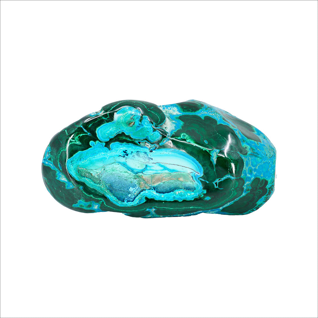 Chrysocolla &amp; Malachite Polished Stone – Heart Chakra Healing &amp; Emotional Release