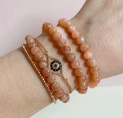 SUNSTONE CRYSTAL ENERGY STRETCH BRACELET (6MM) - Natural gemstone - bracelets with elastic stretch - feel the good vibes - SUNSTONE HEALING PROPERTIIES - Alleviates Stress.