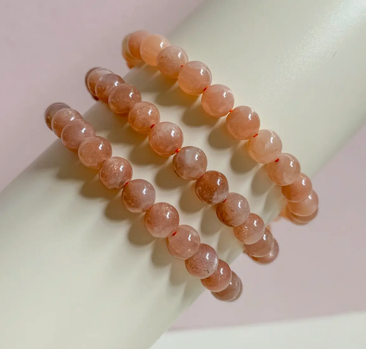 SUNSTONE CRYSTAL ENERGY STRETCH BRACELET (6MM) - Natural gemstone - bracelets with elastic stretch - feel the good vibes - SUNSTONE HEALING PROPERTIIES - Alleviates Stress.