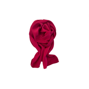 A solid red silk scarf displayed on a white background - JOY - Journey Of You - Spiritual, Holistic, Empowering