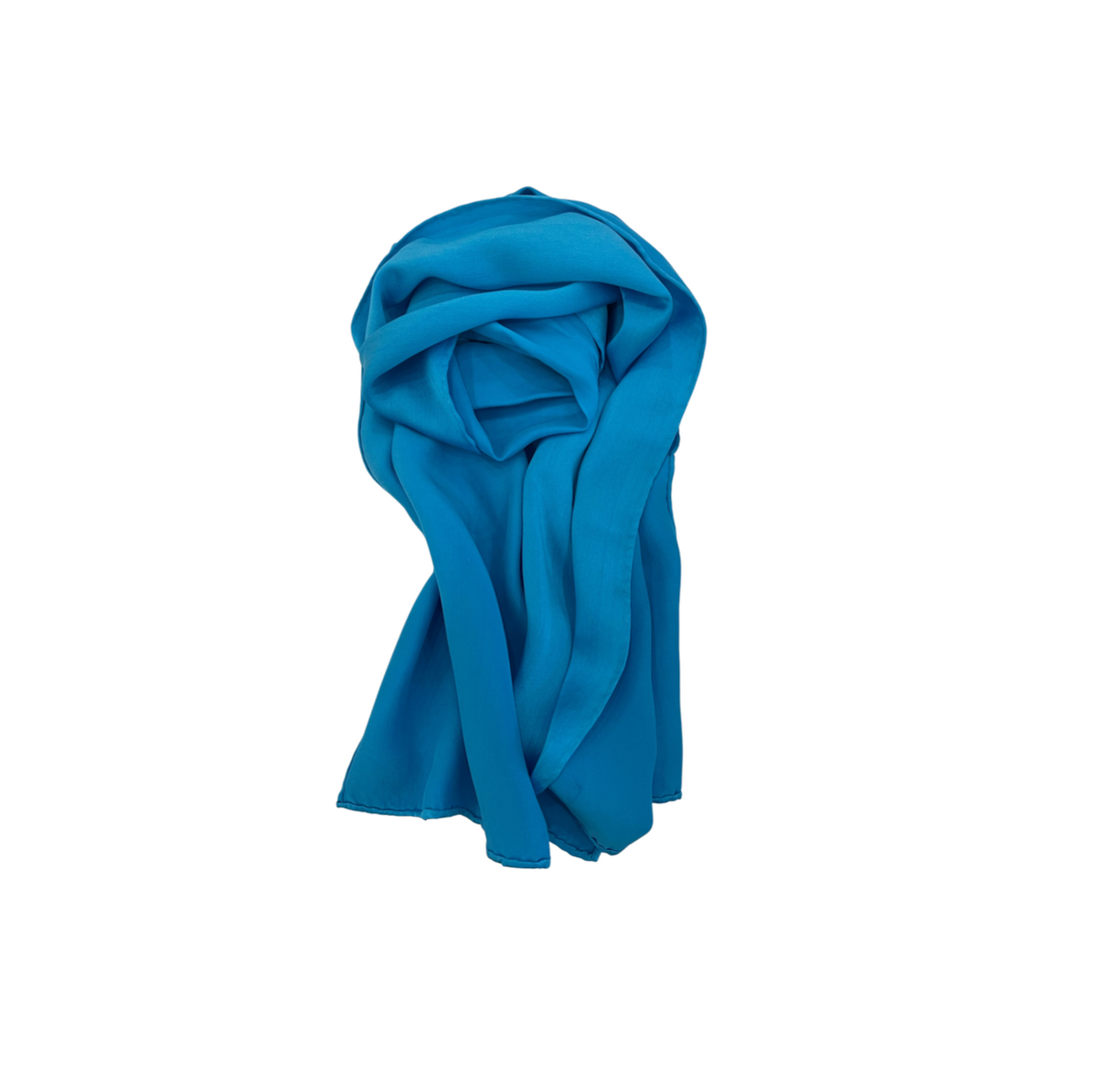 A blue silk scarf draped elegantly with a smooth texture - JOY - Journey Of You - Spiritual, Holistic, Empowering