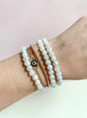 Rainbow Moonstone Crystal Energy Bracelet (6mm)