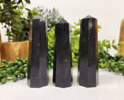 Black Tourmaline 8-Faceted Tower (Approx. 8.9-9.5cm)
