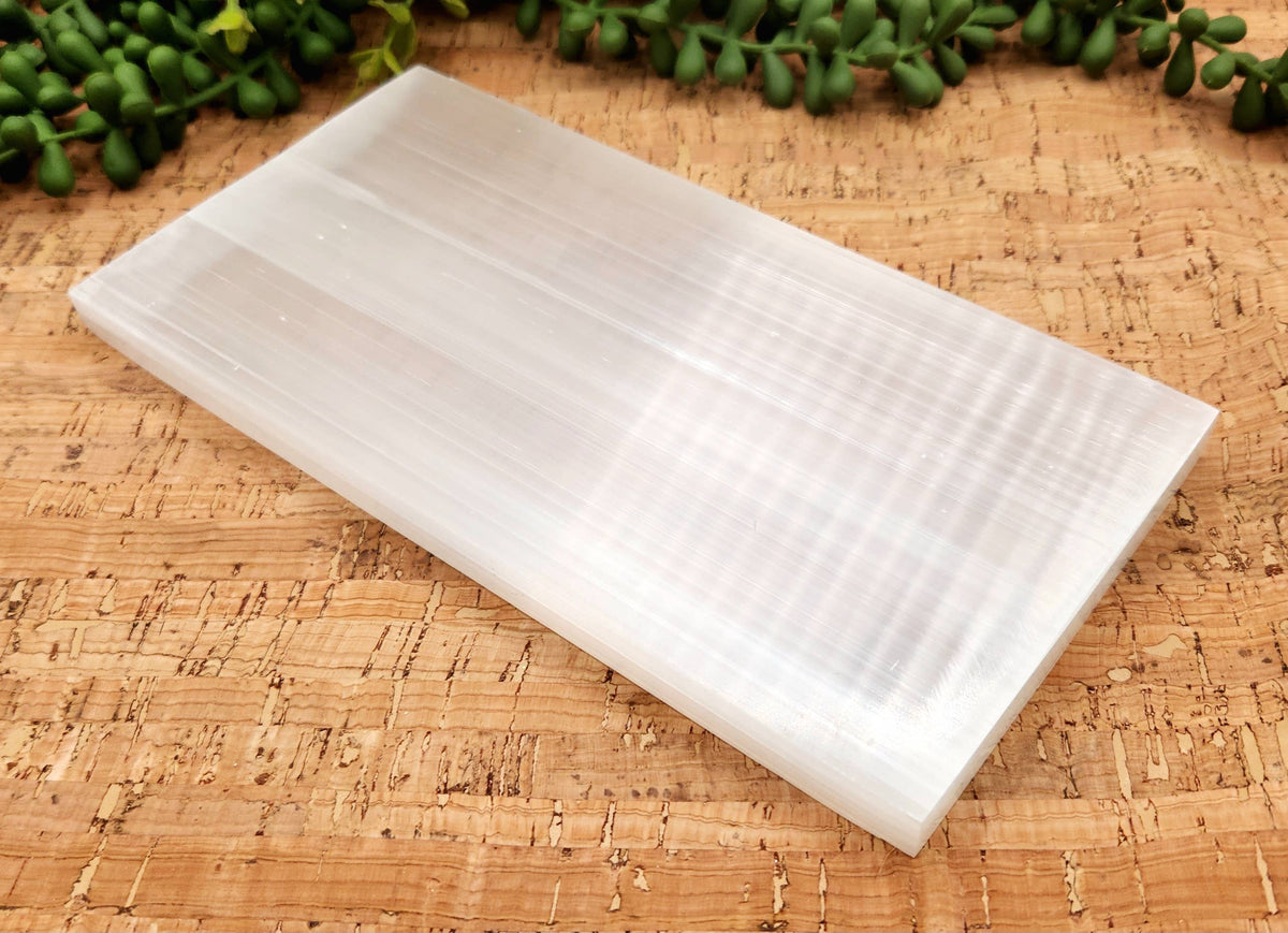 Selenite Charging Bar/Plate - Plain - Approx. 20 x 10 x 1cm