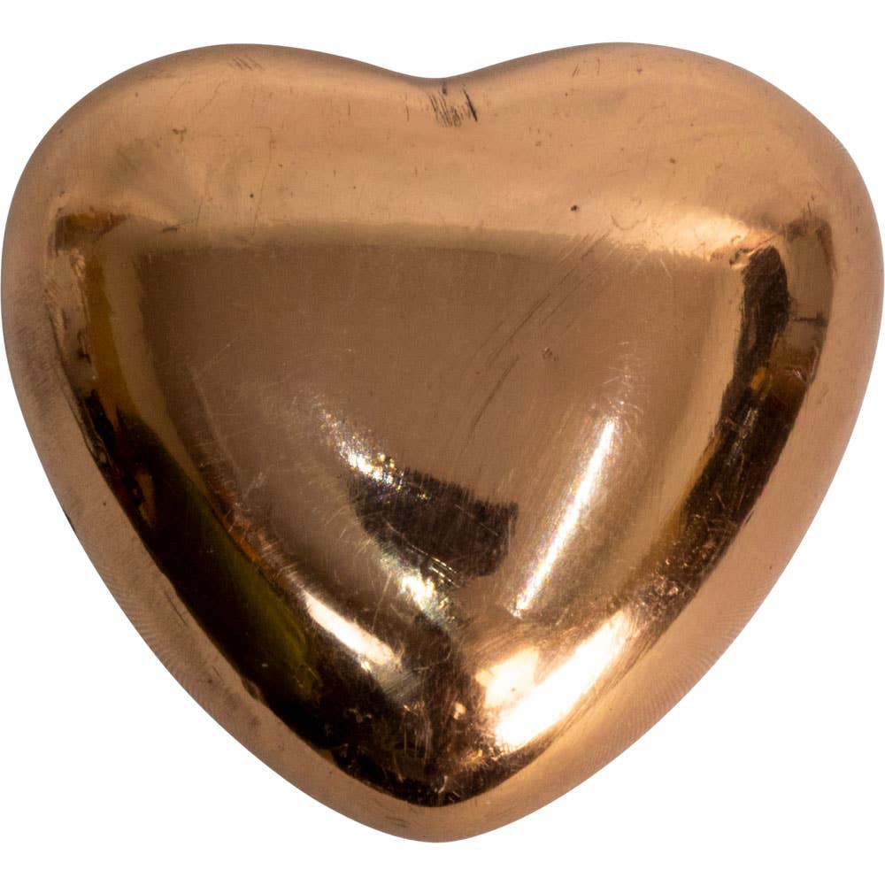 Puffed Gemstone Heart - Copper (Each)